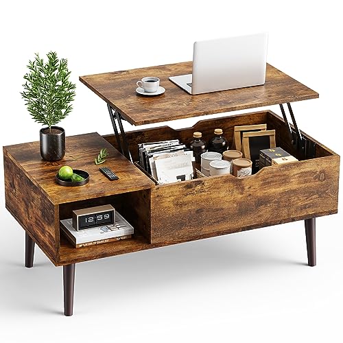 OLIXIS OLIXIS Wooden Coffee Table, Lift Top Coffee Table with Large Hi — Controls and everyday operation