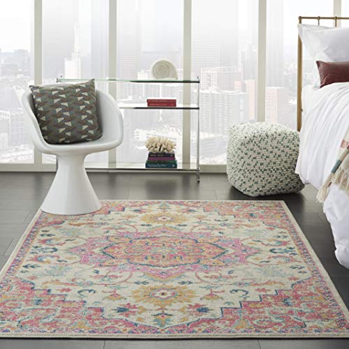 Nourison Nourison Home Passion Ivory Pink 5'3" x 7'3" Area Rug - Easy — Design and materials in detail