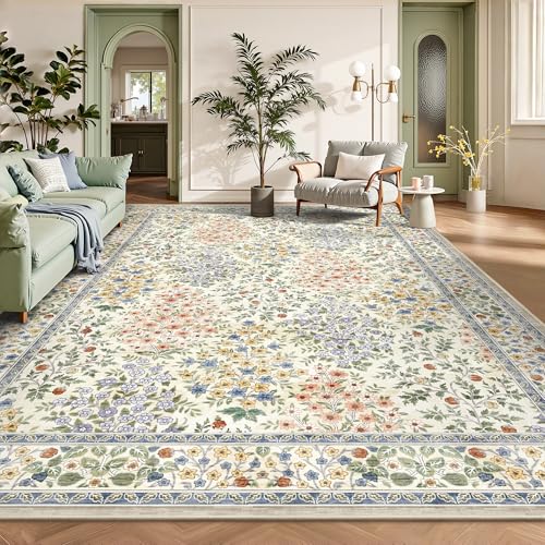 Yarooge Yarooge 8x10 Area Rugs, Machine Washable Low Pile Floral Rugs — Side-by-side comparison of top picks in this category