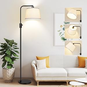 【Upgraded】 Dimmable Floor Lamp, 1000 Lumens LED Edison Bulb Included, Arc Floor Lamps for