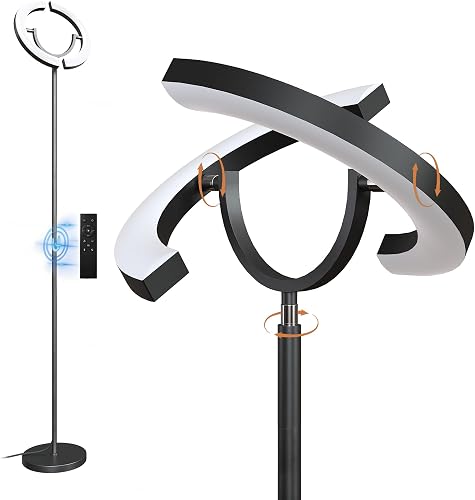 SIBRILLE 30W LED Floor Lamp, 350° Rotating Reading Standing Lamp with — Our recommended configuration for best results