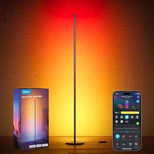 Govee RGBIC Floor Lamp Basic, 1000lm LED Corner Lamp Compatible with SmartThings, Alexa, a
