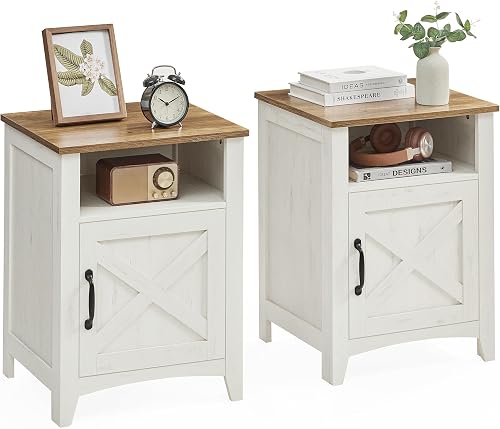 VASAGLE LIRY Collection - Farmhouse Nightstand with Barn Door, Set of — Side-by-side comparison of top picks in this category