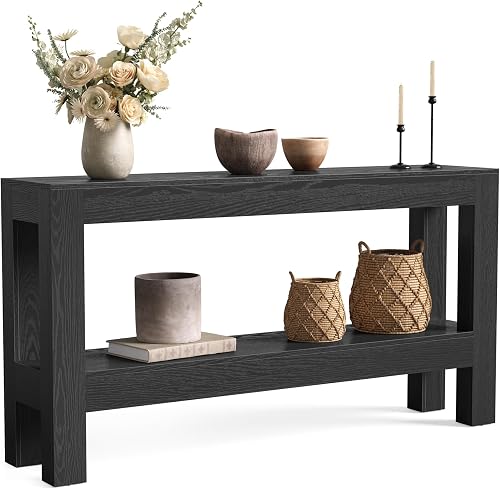LITTLE TREE 63-Inch Black Console Table for Entryway, Narrow Long Wood — Real-world performance testing in action