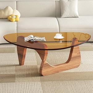 Modern Glass Coffee Table, Mid Century Small Coffee Table, Coffee Table for Living Room,Su