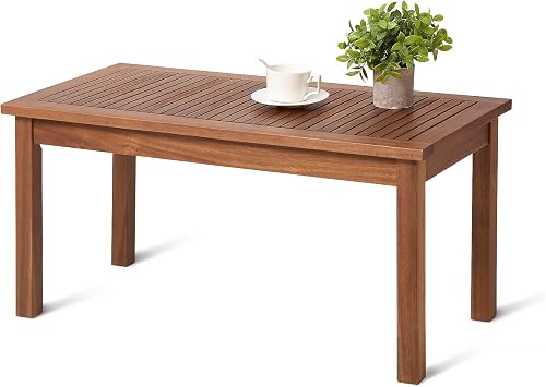 Amazon Basics Patio Coffee Table, FSC-Certified Wood, 35