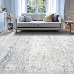 Lbris Washable Rugs 8x10 Area Rugs for Living Room- Modern Abstract Rugs for Bedroom,Dinin