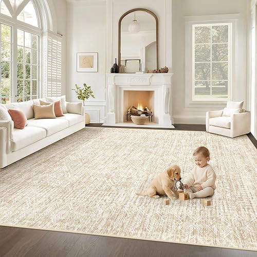 Living Room Rugs 8x10: Washable Moroccan Geometric Boho Rug Farmhouse — Build quality and design details up close