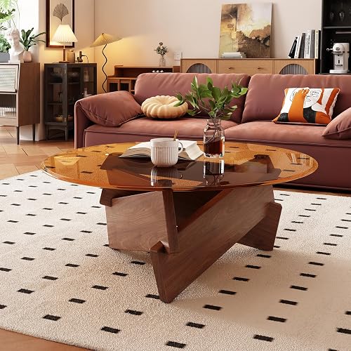 LUCKIIA Round Glass Coffee Table Mid-Century Modern Noguchi Coffee Tab — Side-by-side comparison of top picks in this category