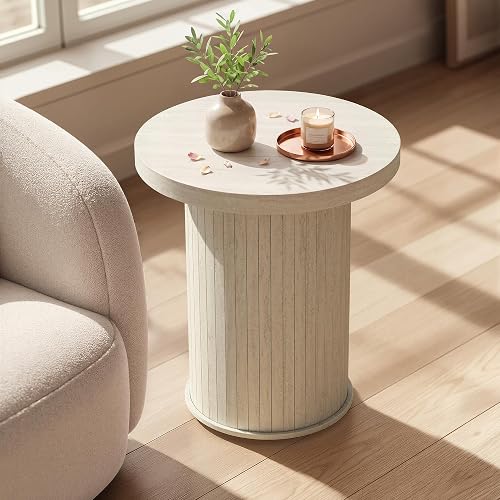 VASAGLE Round Side Table, Tambour End Table, Mid Century Modern Nights — Real-world performance testing in action