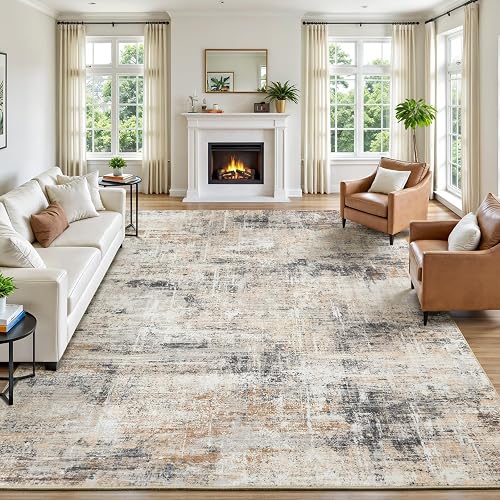Lofus 8x10 Area Rug for Living Room, Gold Abstract Large Rugs with Non — Side-by-side comparison of top picks in this category