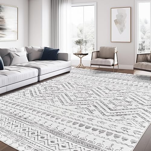 Miukiki 8x10 Area Rug for Living Room Moroccan Washable Rugs Non Slip — Build quality and design details up close