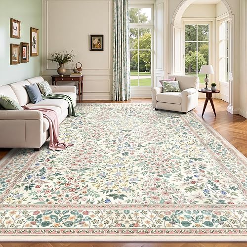 Yarooge 8x10 Area Rugs, Machine Washable Low Pile Floral Rugs for Livi — Complete testing methodology overview