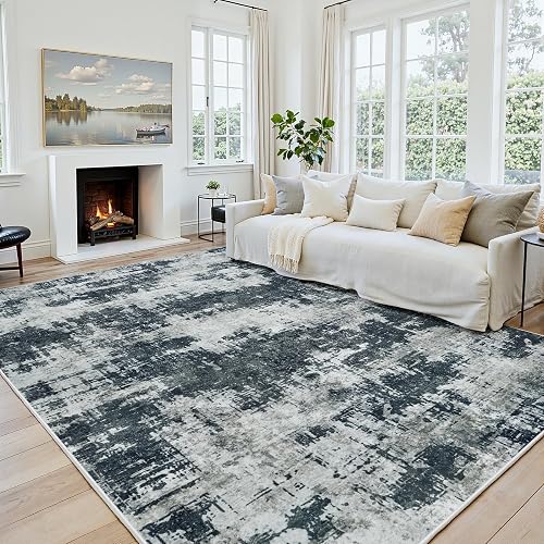 8x10 Area Rugs for Living Room Washable: Abstract Soft Thin Low Pile B — Real-world performance testing in action