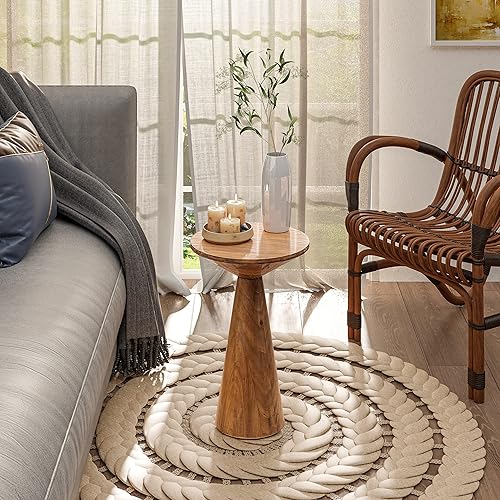 COZAYH Small Pedestal End Table Round Farmhouse Martini Table Wood Pla — Side-by-side comparison of top picks in this category